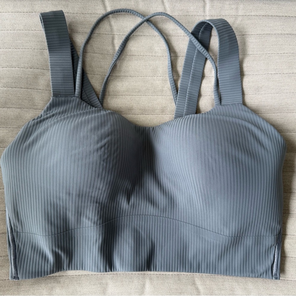 Lululemon Like a Cloud Ribbed Longline Bra D/DD (Chambray) Size 8